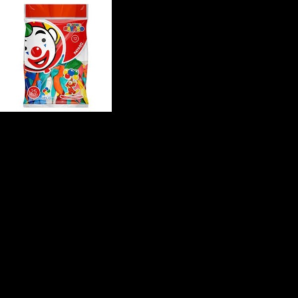 GLOBOS PAYASO 12 BOLSA C25 VCOLORES C.120